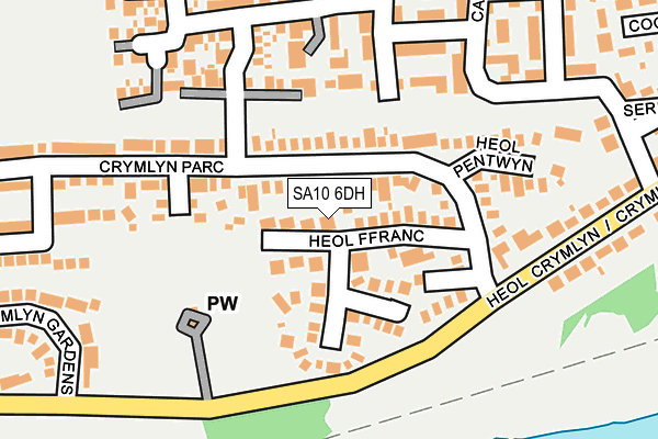 SA10 6DH map - OS OpenMap – Local (Ordnance Survey)