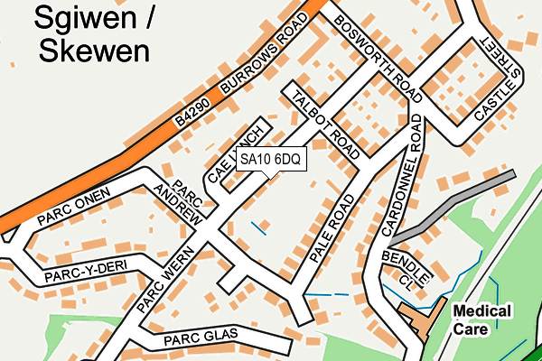 SA10 6DQ map - OS OpenMap – Local (Ordnance Survey)