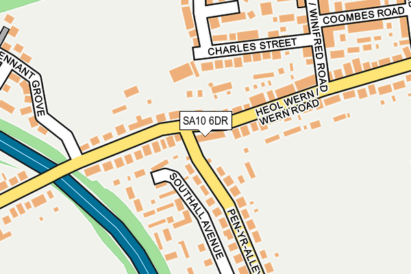 SA10 6DR map - OS OpenMap – Local (Ordnance Survey)