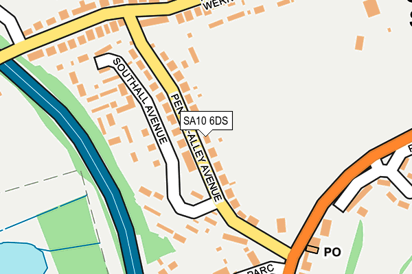 SA10 6DS map - OS OpenMap – Local (Ordnance Survey)