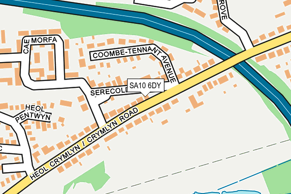 SA10 6DY map - OS OpenMap – Local (Ordnance Survey)