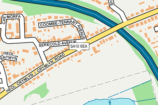 SA10 6EA map - OS OpenMap – Local (Ordnance Survey)