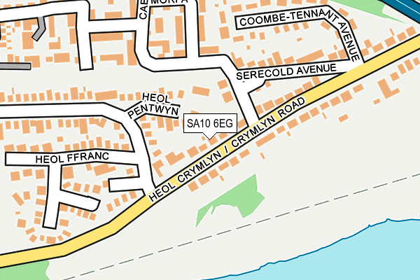 SA10 6EG map - OS OpenMap – Local (Ordnance Survey)