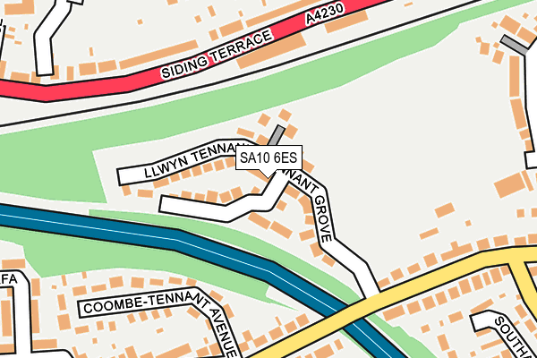 SA10 6ES map - OS OpenMap – Local (Ordnance Survey)