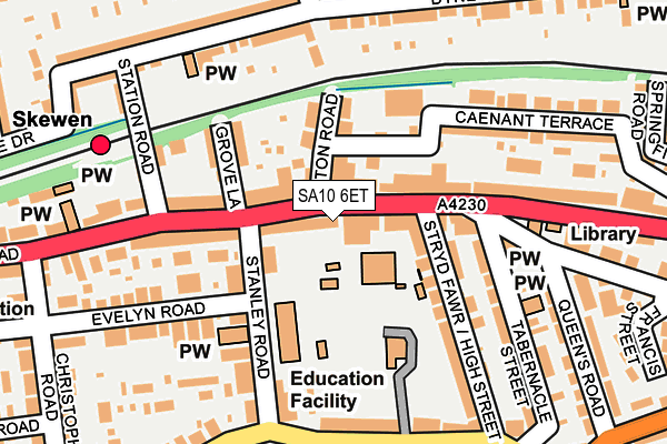 SA10 6ET map - OS OpenMap – Local (Ordnance Survey)