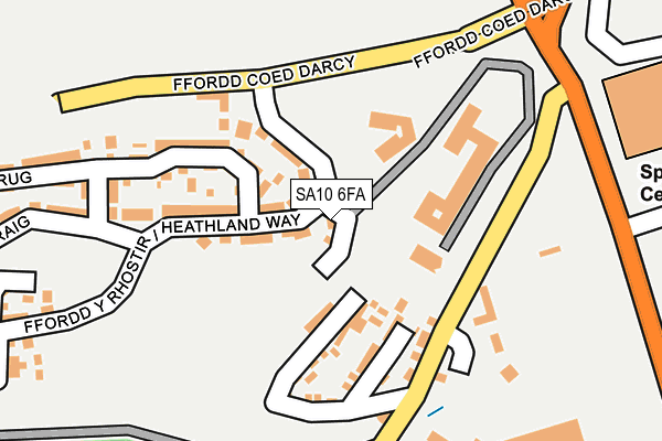 SA10 6FA map - OS OpenMap – Local (Ordnance Survey)