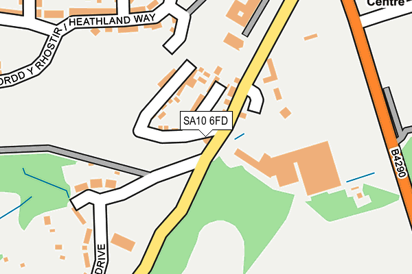 SA10 6FD map - OS OpenMap – Local (Ordnance Survey)