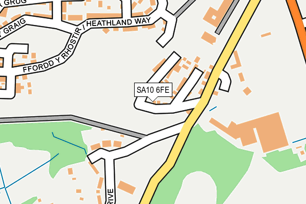 SA10 6FE map - OS OpenMap – Local (Ordnance Survey)