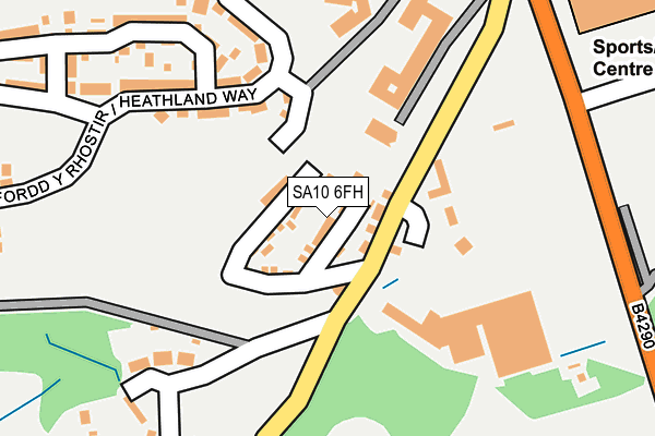 SA10 6FH map - OS OpenMap – Local (Ordnance Survey)