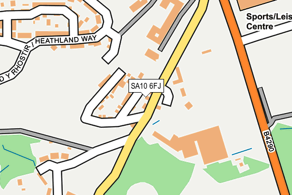 SA10 6FJ map - OS OpenMap – Local (Ordnance Survey)
