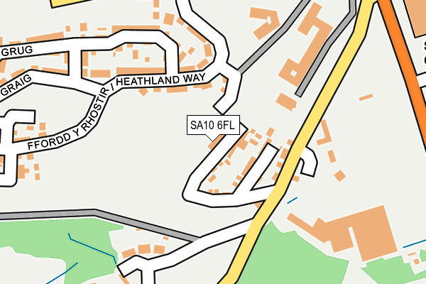 SA10 6FL map - OS OpenMap – Local (Ordnance Survey)
