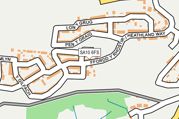 SA10 6FS map - OS OpenMap – Local (Ordnance Survey)