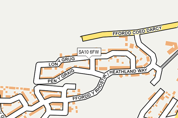 SA10 6FW map - OS OpenMap – Local (Ordnance Survey)