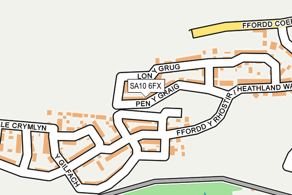SA10 6FX map - OS OpenMap – Local (Ordnance Survey)