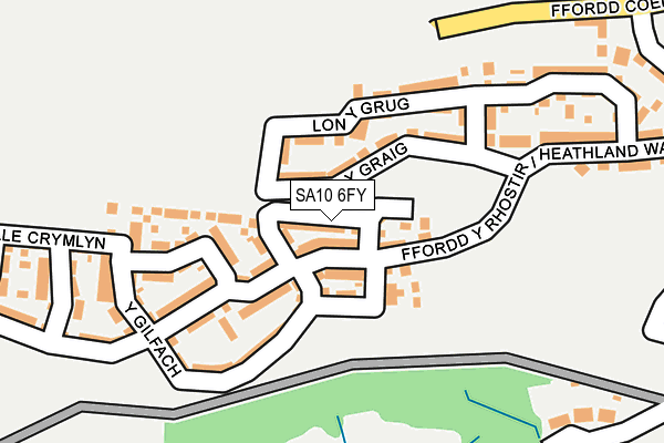 SA10 6FY map - OS OpenMap – Local (Ordnance Survey)