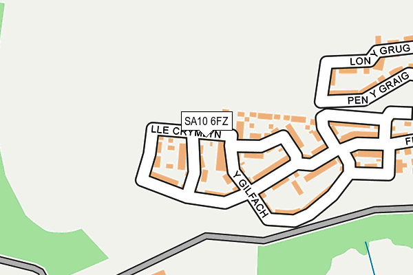 SA10 6FZ map - OS OpenMap – Local (Ordnance Survey)