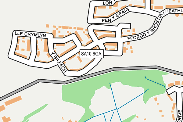 SA10 6GA map - OS OpenMap – Local (Ordnance Survey)