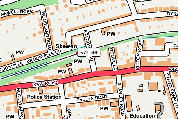 SA10 6HF map - OS OpenMap – Local (Ordnance Survey)