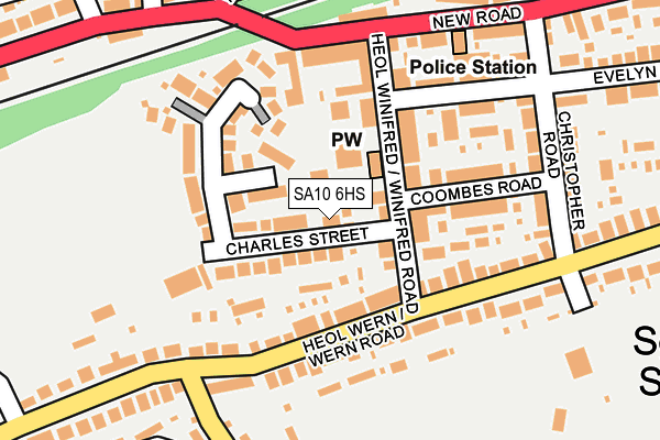 SA10 6HS map - OS OpenMap – Local (Ordnance Survey)