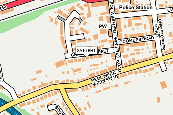 SA10 6HT map - OS OpenMap – Local (Ordnance Survey)