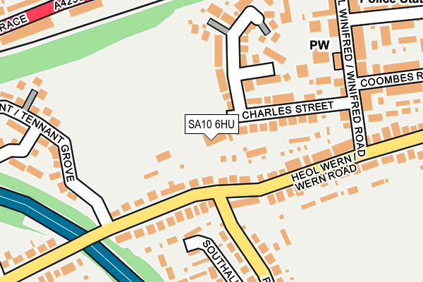 SA10 6HU map - OS OpenMap – Local (Ordnance Survey)