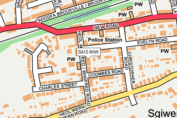 SA10 6HW map - OS OpenMap – Local (Ordnance Survey)