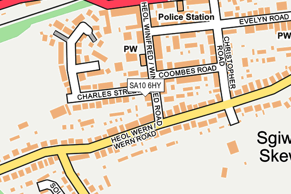 SA10 6HY map - OS OpenMap – Local (Ordnance Survey)