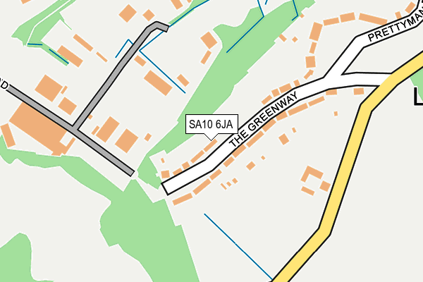 SA10 6JA map - OS OpenMap – Local (Ordnance Survey)