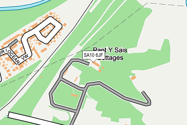 SA10 6JF map - OS OpenMap – Local (Ordnance Survey)