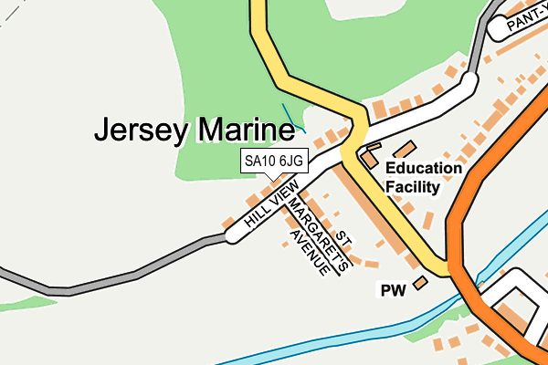 SA10 6JG map - OS OpenMap – Local (Ordnance Survey)