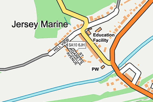 SA10 6JH map - OS OpenMap – Local (Ordnance Survey)