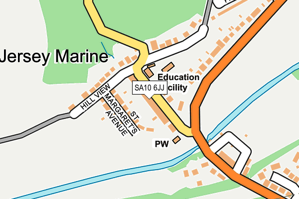 SA10 6JJ map - OS OpenMap – Local (Ordnance Survey)