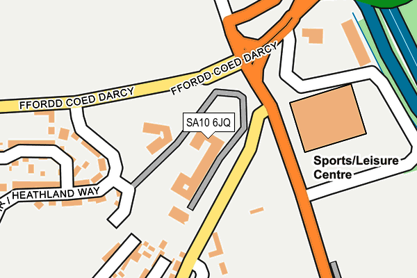 SA10 6JQ map - OS OpenMap – Local (Ordnance Survey)