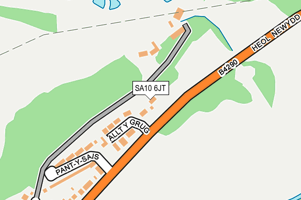 SA10 6JT map - OS OpenMap – Local (Ordnance Survey)