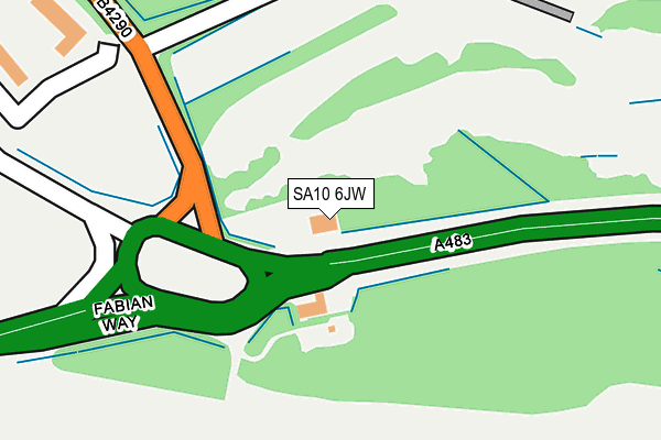 SA10 6JW map - OS OpenMap – Local (Ordnance Survey)