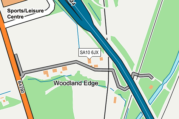 SA10 6JX map - OS OpenMap – Local (Ordnance Survey)