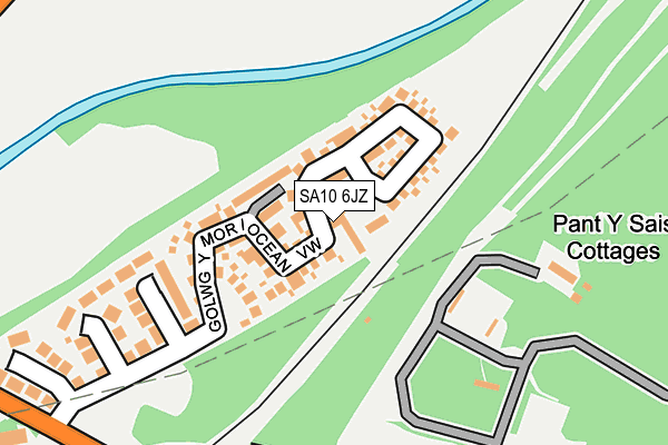 SA10 6JZ map - OS OpenMap – Local (Ordnance Survey)