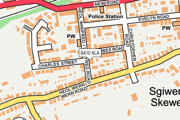 SA10 6LA map - OS OpenMap – Local (Ordnance Survey)