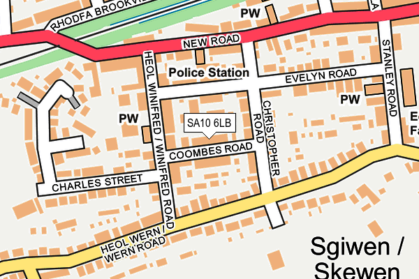 SA10 6LB map - OS OpenMap – Local (Ordnance Survey)