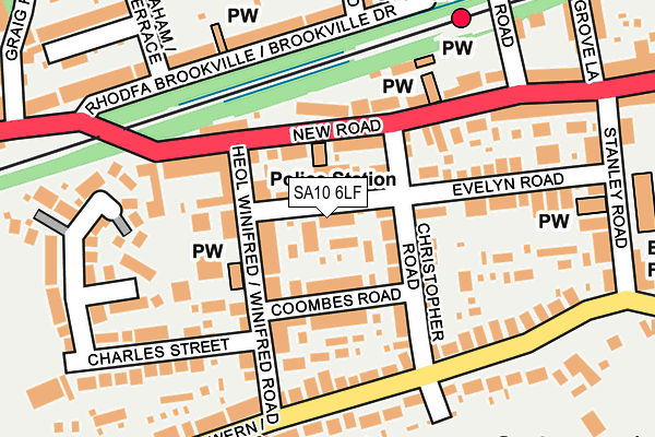 SA10 6LF map - OS OpenMap – Local (Ordnance Survey)