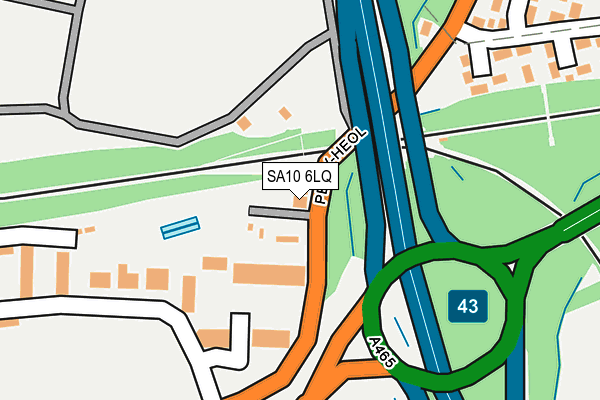 SA10 6LQ map - OS OpenMap – Local (Ordnance Survey)