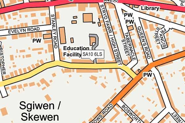 SA10 6LS map - OS OpenMap – Local (Ordnance Survey)