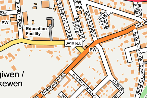 SA10 6LU map - OS OpenMap – Local (Ordnance Survey)