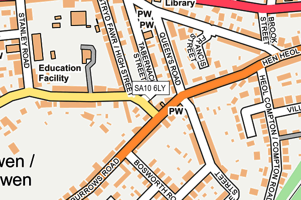 SA10 6LY map - OS OpenMap – Local (Ordnance Survey)