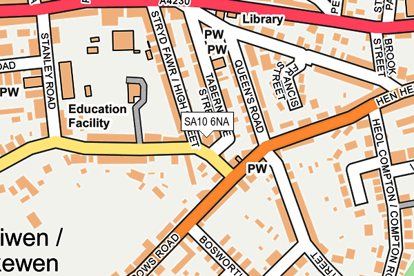 SA10 6NA map - OS OpenMap – Local (Ordnance Survey)