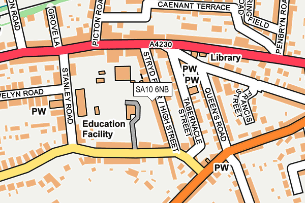 SA10 6NB map - OS OpenMap – Local (Ordnance Survey)