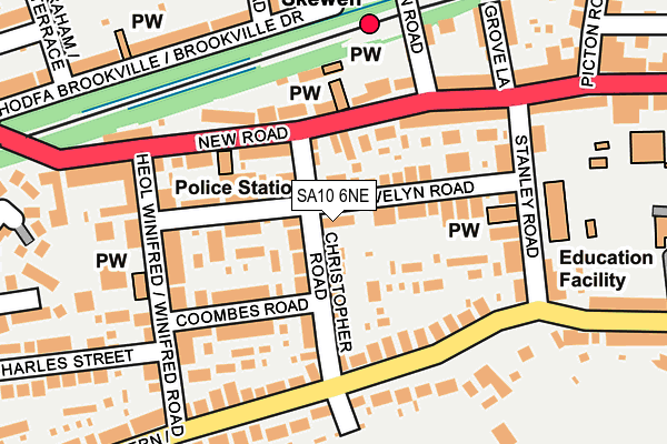 SA10 6NE map - OS OpenMap – Local (Ordnance Survey)