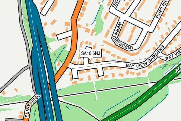 SA10 6NJ map - OS OpenMap – Local (Ordnance Survey)