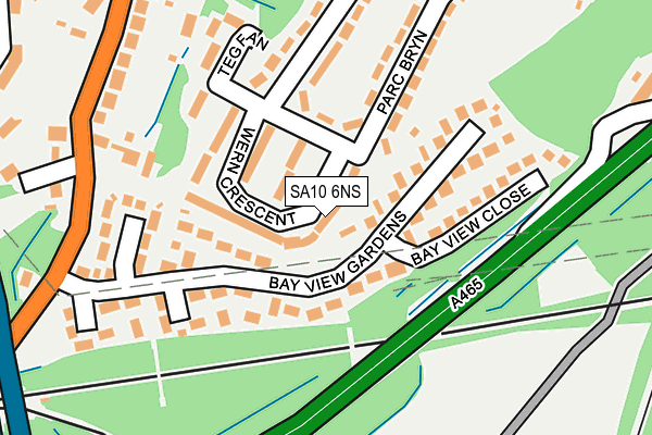 SA10 6NS map - OS OpenMap – Local (Ordnance Survey)
