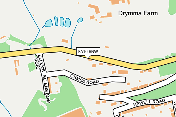 SA10 6NW map - OS OpenMap – Local (Ordnance Survey)